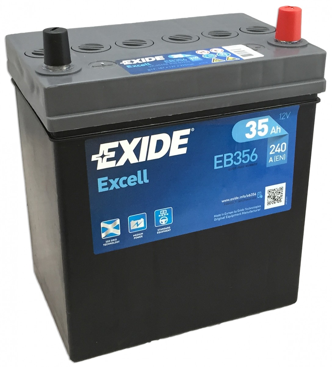 Akumuliatorius EXIDE 35 Ah 240 A EN 12V