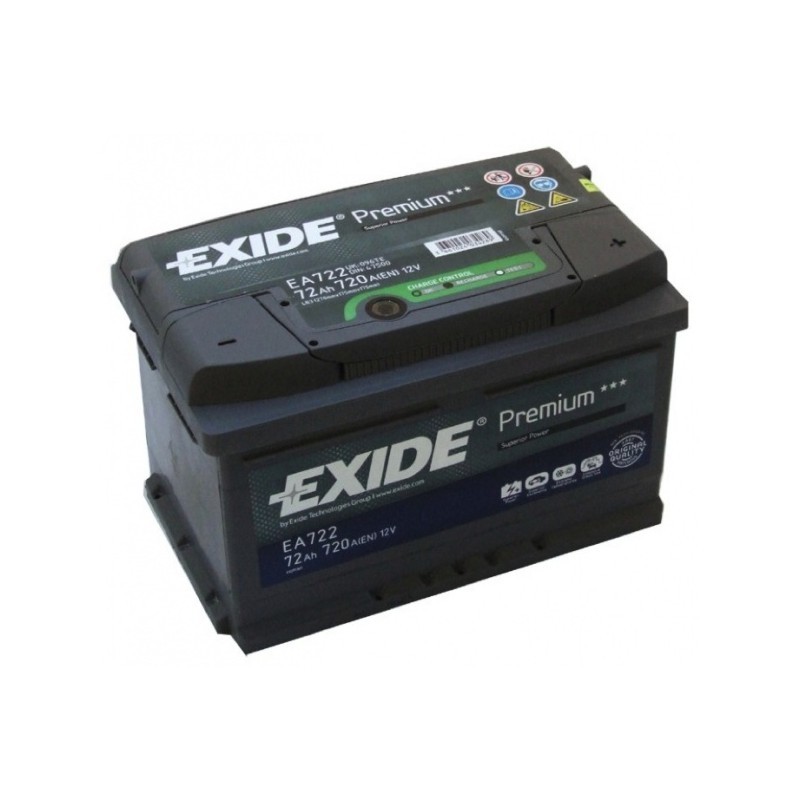 Akumuliatorius EXIDE 72 Ah 720 A EN 12V