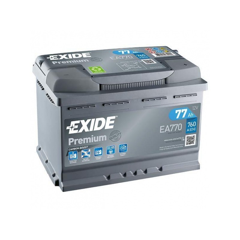 Akumuliatorius EXIDE 77 Ah 760 A EN 12V