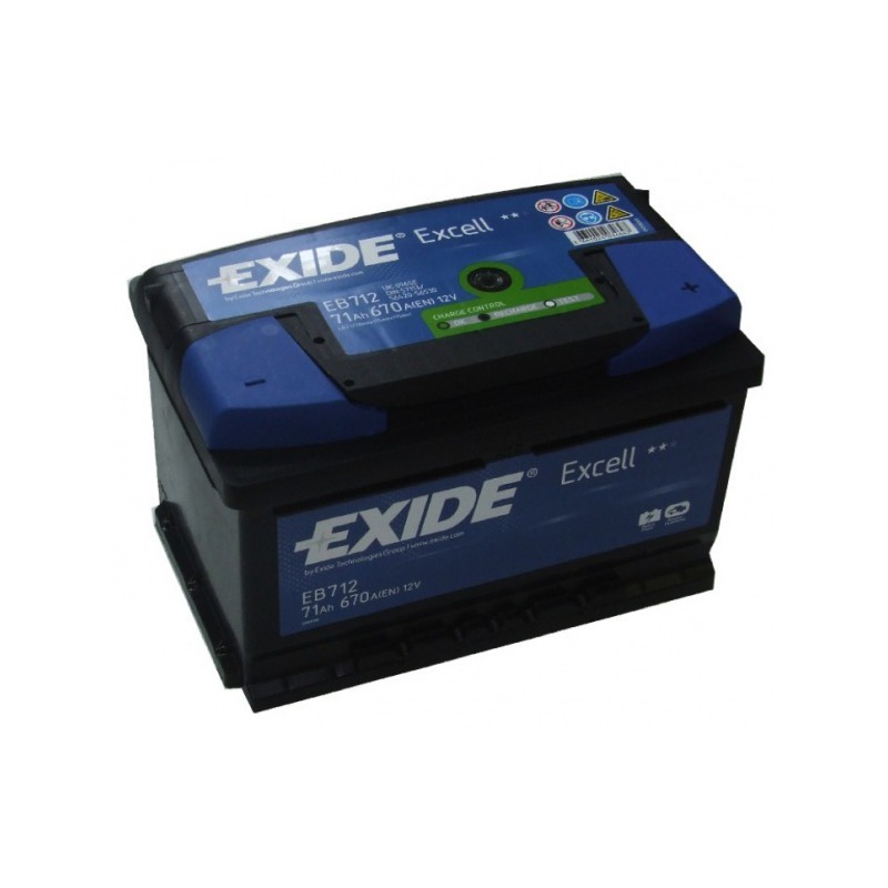 Akumuliatorius EXIDE 71 Ah 670 A EN 12V