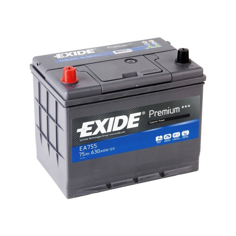 Akumuliatorius EXIDE 75 Ah 630 A EN 12V