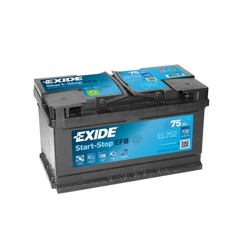 Akumuliatorius EXIDE 75 Ah 730 A EN 12V