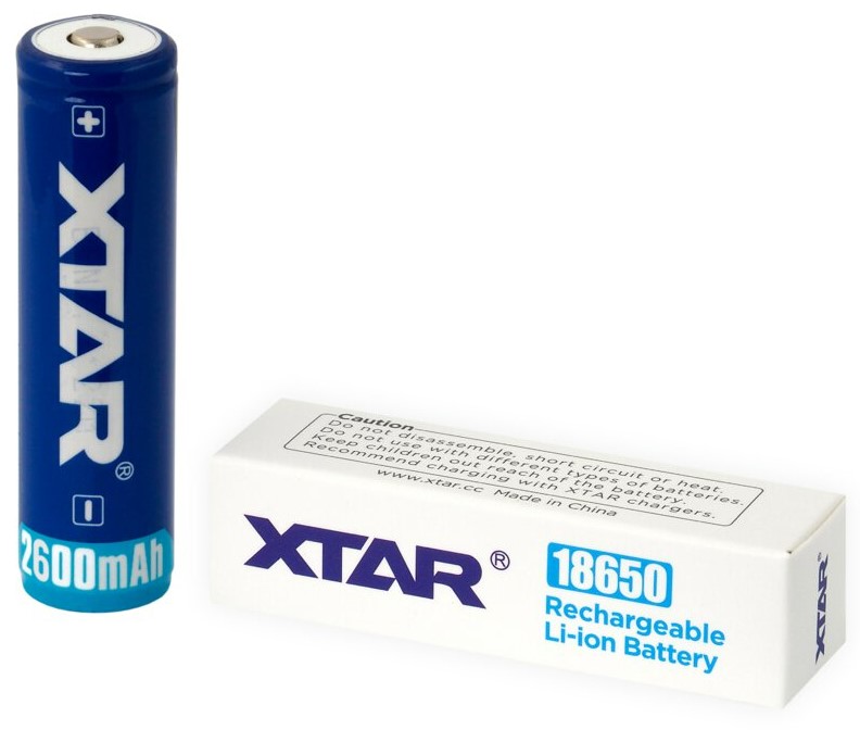 Akumuliatorius 18650 3.7V 2600mAh Li-Ion su integruotu krovimo valdikliu PCM