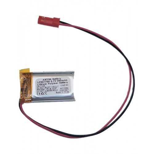 LiPo akumuliatoriaus celė 3.7V 250mAh 6.0x17x30mm su JST (LP601730) AKYGA