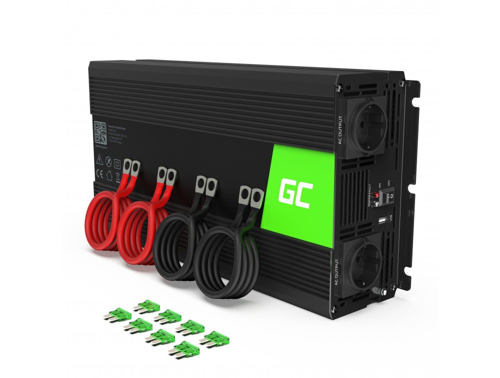 Maitinimo šaltinis GREENCELL Inverter 12V - 230V 3000W