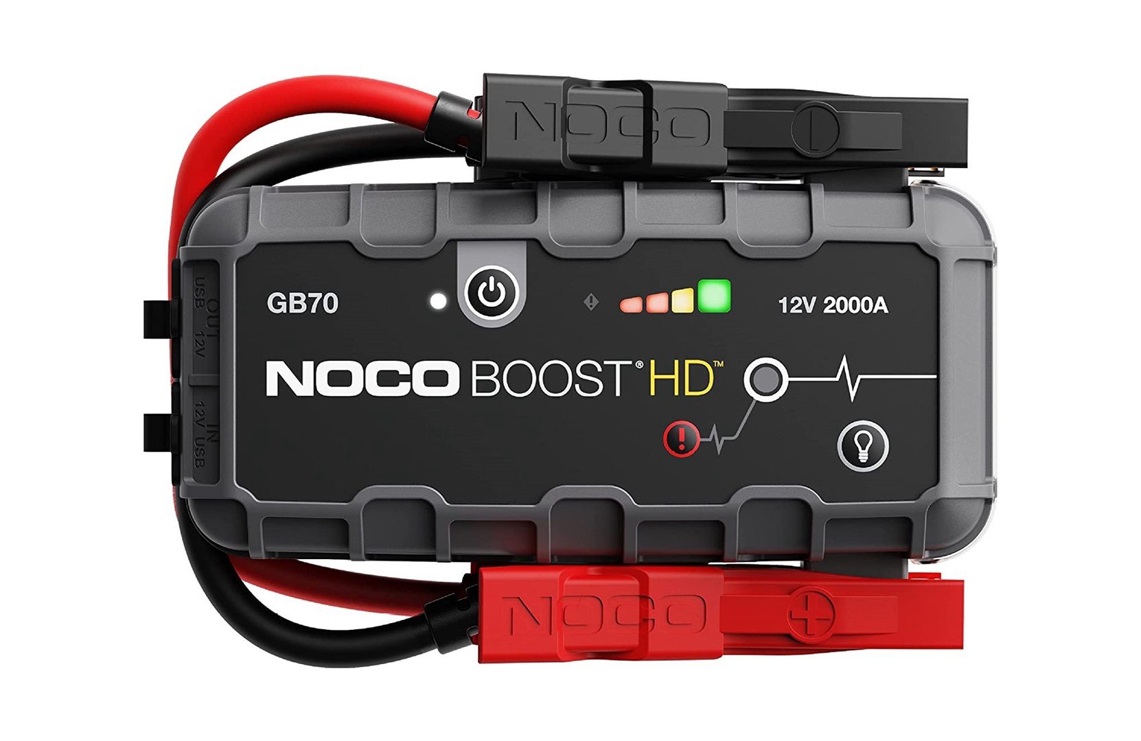 NOCO GB70 Boost 12V 2000A Jump Starter starteris su integruotu 12V/USB akumuliatoriumi