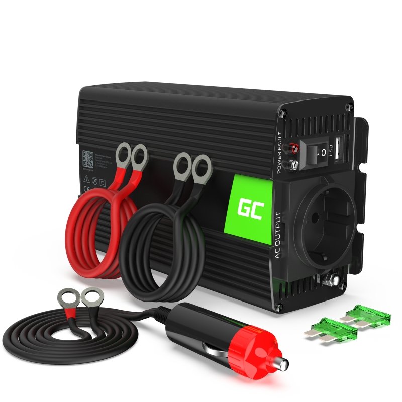 Green Cell INV14 maitinimo adapteris / inverteris Automatinis 300 W Juoda