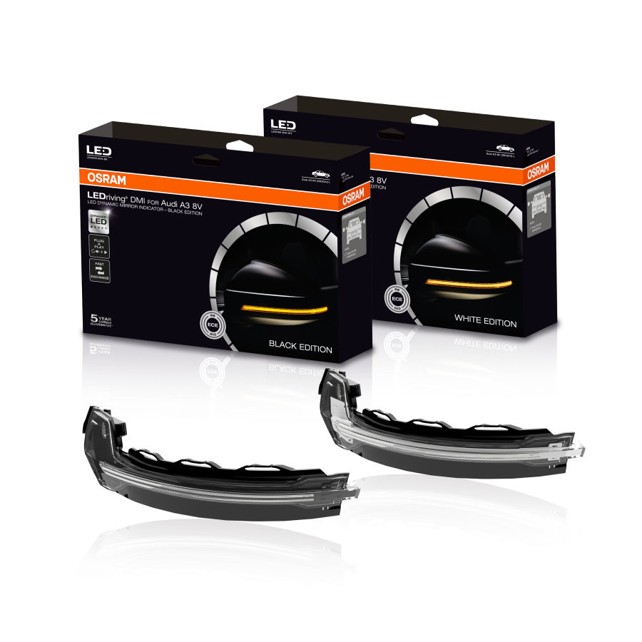 Posūkio žibintai ,,OSRAM" DMI (2 vnt.) AUDI A3 - Juoda