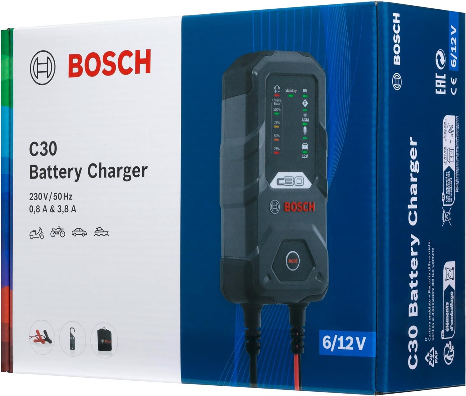 Automatinis akumuliatoriaus įkroviklis  Bosch C30 I 0189911030