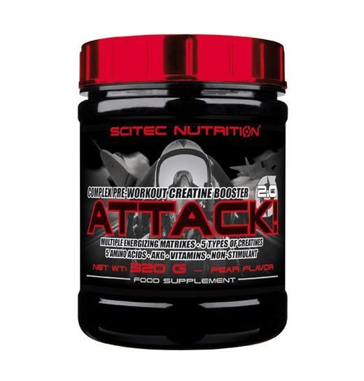 Scitec Attack 2.0 320 g. - Cherry skonis