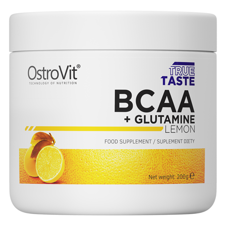 OstroVit BCAA + Glutamine 200 g. - Strawberry Berry skonis