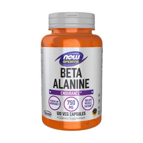 NOW Beta Alanine 750mg, 120 kapsulių