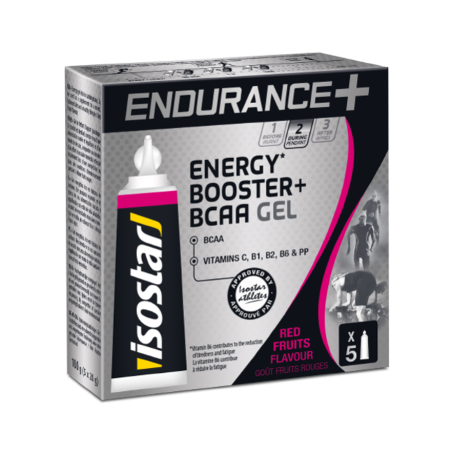 Isostar Endurance BCAA Energy Gel 5X20 g. - Red Fruit skonis