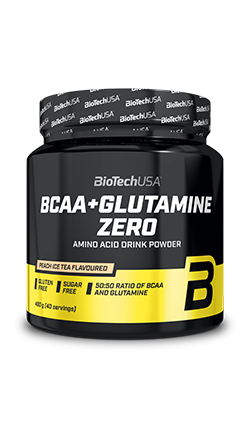 Biotech BCAA + Glutamine Zero 480 g. - Apelsinų Skonis