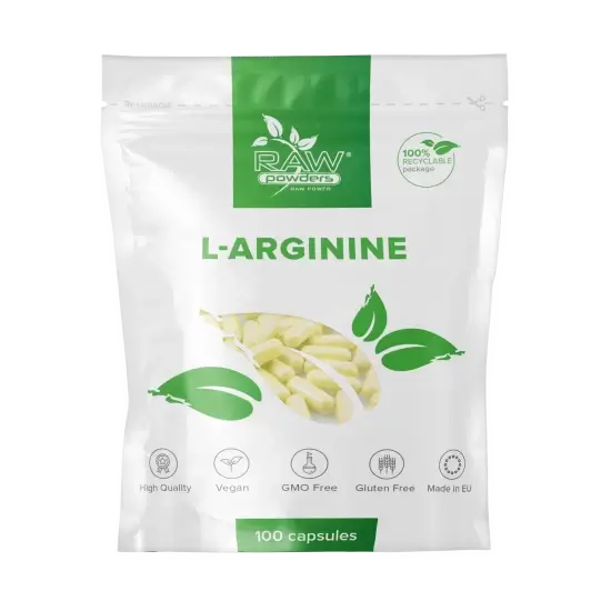 RAW POWDERS L-Arginine 500mg - 100 kaps.