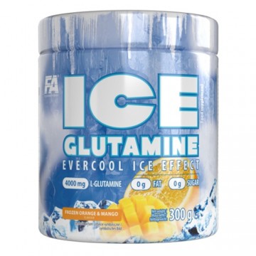 FITNESS AUTHORITY Ice Glutamine - 300g Šaldytas apelsinas-mango