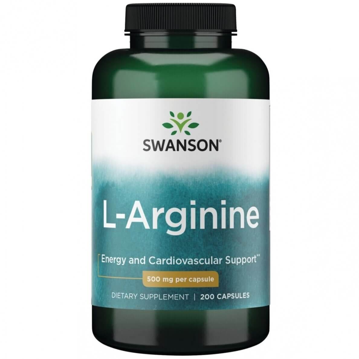 SWANSON L-Arginine 500mg - 200 kaps.