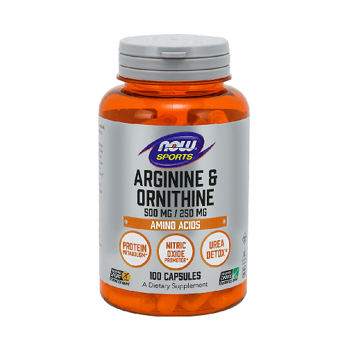 NOW Arginine Ir Ornithine 100 Veg. Kaps.