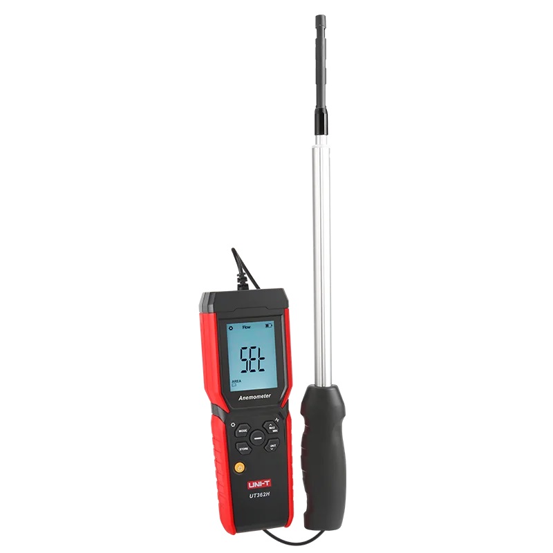 Termo anemometras ; 0~30m/s; -20~70C; 0~999900m³/min, pasirenkama ortakių forma, UNI-T