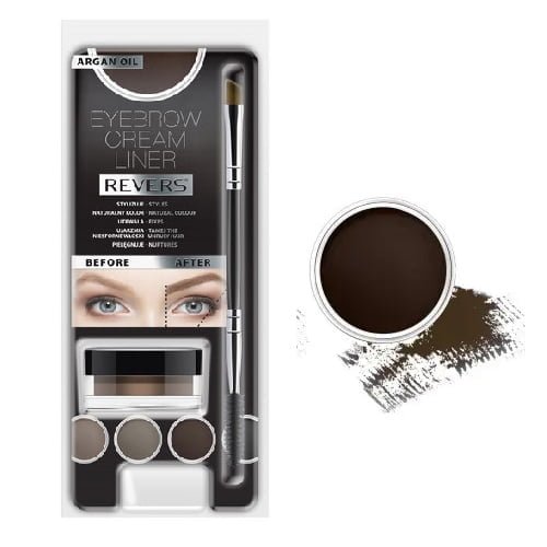 Kreminiai antakių dažai REVERS EYEBROW CREAM LINER, 8 ml, ruda spalva