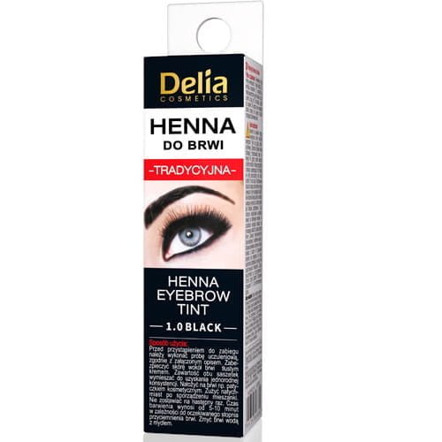 Juodi antakių dažai DELIA COSMETICS TRADYCYJNA HENNA 1.0, 2 g / 2 ml