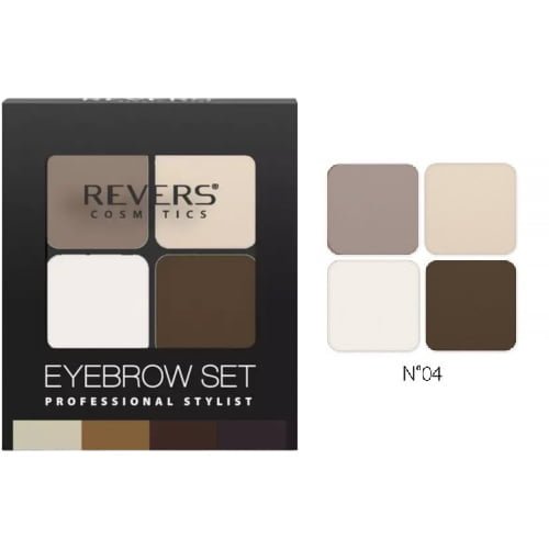 Antakių formavimo rinkinys REVERS EYEBROW SET PROFESSIONAL STYLIST, 4,5 g, Nr. 04