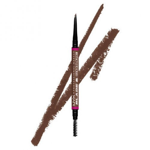 NYX Professional Makeup Blade & Shade Nano Brow Pencil Antakių pieštukas, 08 Chocolate