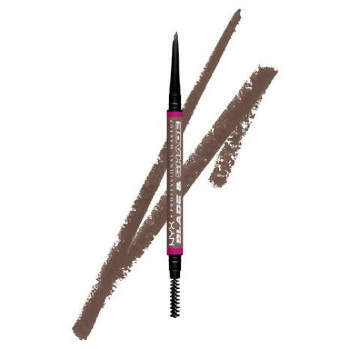 NYX Professional Makeup Blade & Shade Nano Brow Pencil Antakių pieštukas, 03 Cool Ash Brown