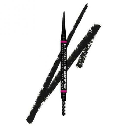 NYX Professional Makeup Blade & Shade Nano Brow Pencil Antakių pieštukas, 12 Black