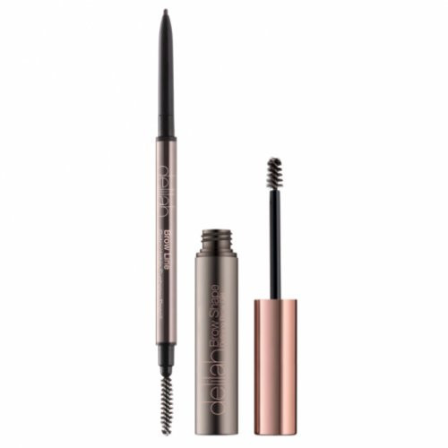 Delilah Beautiful Brows Išsukamo antakių pieštuko ir antakių formavimo gelio rinkinys, Ash