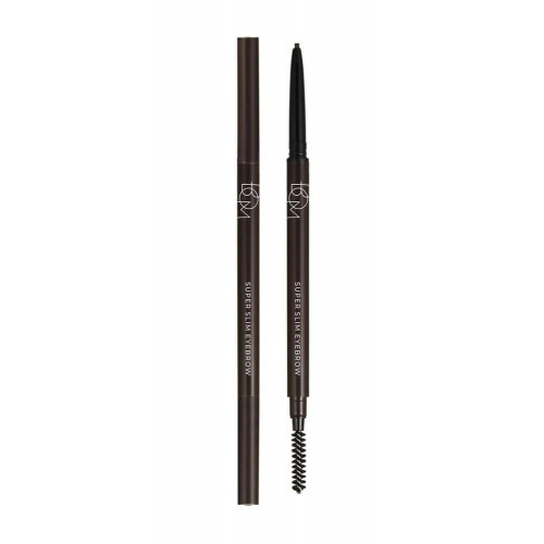 BOM Super Slim Eyebrow Antakių pieštukas, 01 Charcoal Brown