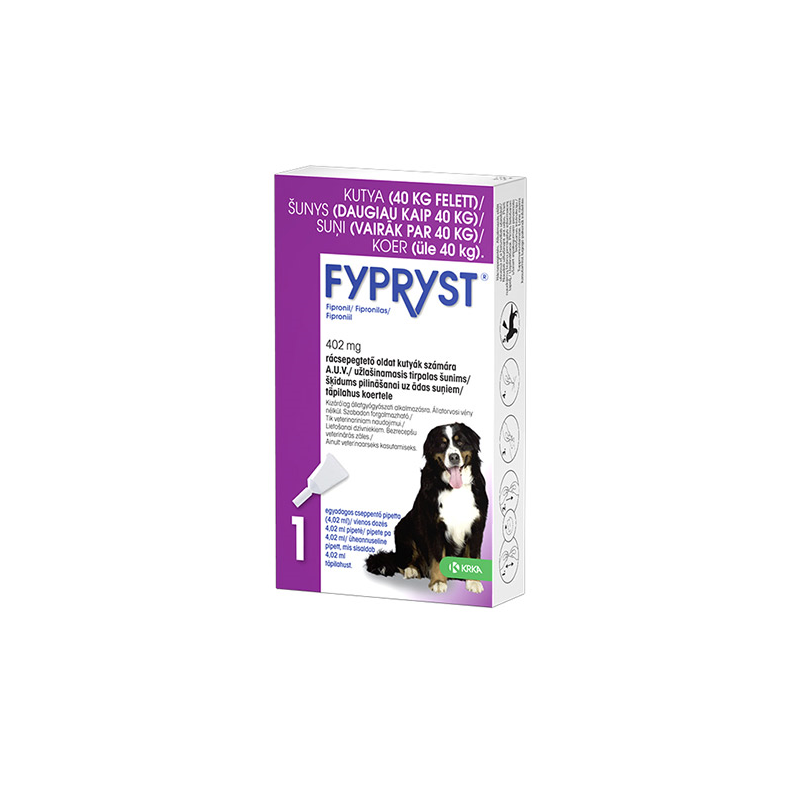 Fypryst antiparazitinis užlašinamasis tirpalas šunims, (40–60 kg), 4,02 mg