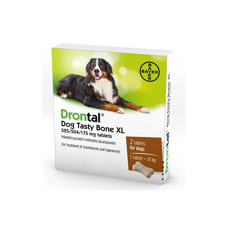 Drontal Dog Flavour XL tabletės nuo kirminų didelių veislių šunims, 1 tabl.