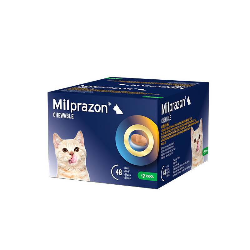 Milprazon Chewable tabletės nuo kirminų mažoms katėms ir kačiukams nuo 0,5 kg, 1 tabl.