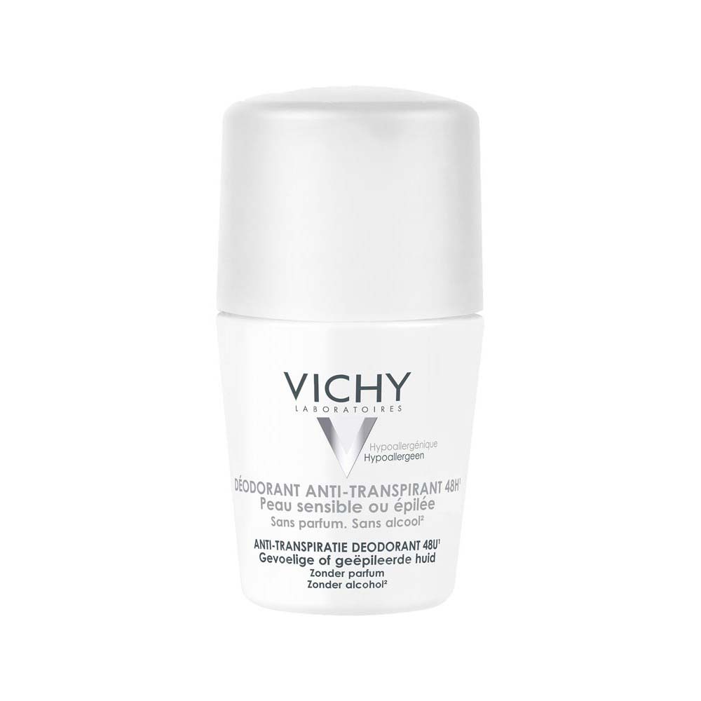 VICHY Roll-on dezodorantas - antiperspirantas reguliuoti pernelyg didelį prakaitavimą 48h jautri oda 50 ml