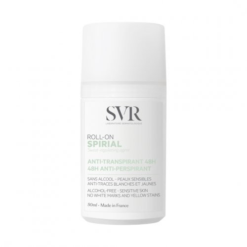 SVR Spirial Roll-on Rutulinis antiperspirantas nuo vidutinio arba intensyvaus prakaitavimo, 50ml