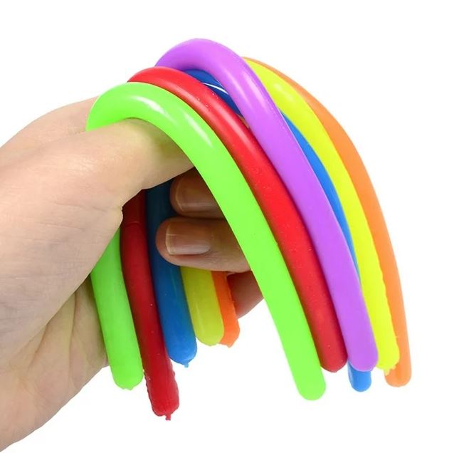 Fidget juostelė - virvutė silikoninė tampoma 6 vnt.
