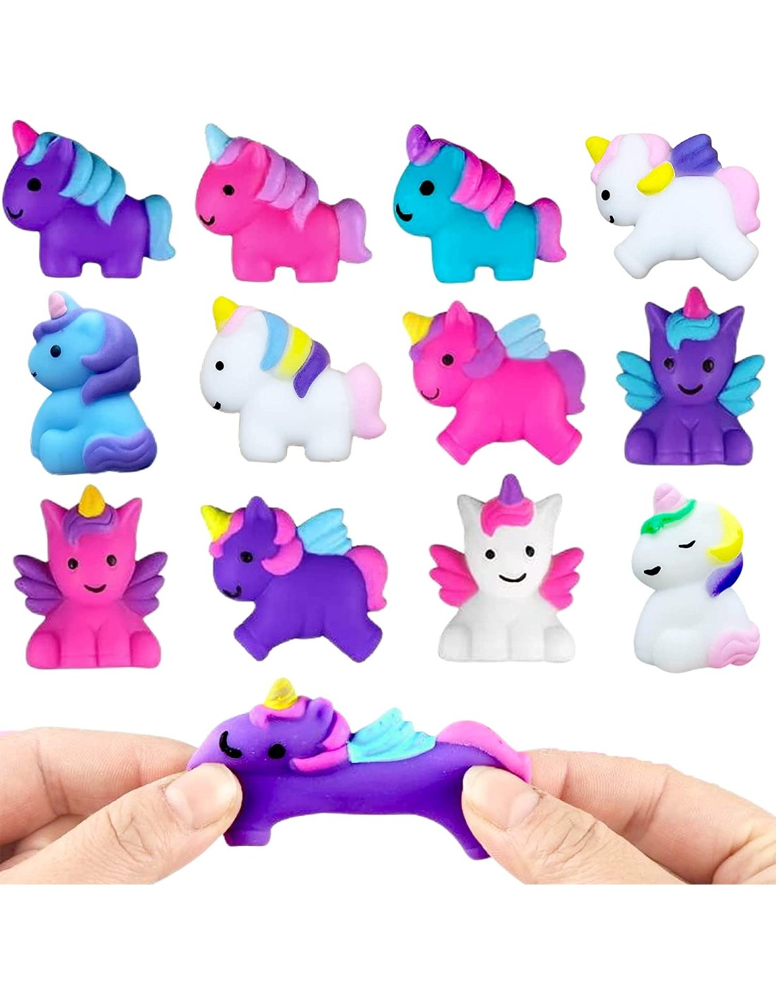 Mini squishy silikoniniai tampomi  žaislai 6 vnt./ unicorn