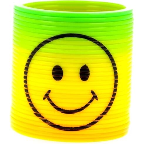 Spalvota antistresinė spyruoklė Smile 5 cm