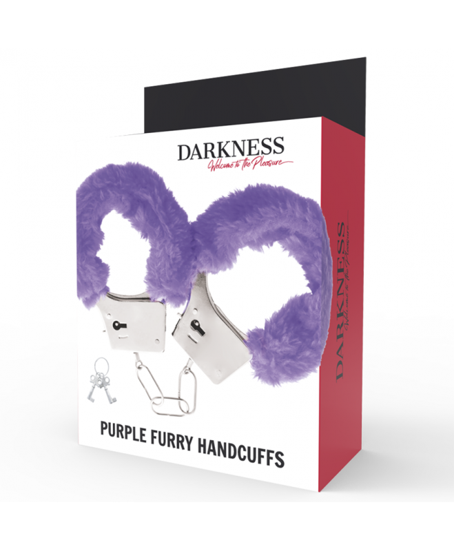 DARKNESS LILAC LINED METAL HANDCUFFS