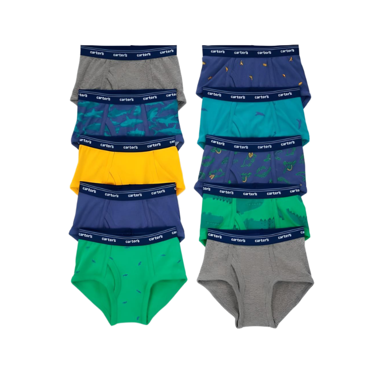 Carter’s vaikiškos apatinės kelnaitės berniukams (10 vnt.)