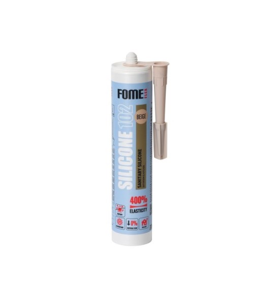Silikoninis hermetikas FOME FLEX SILICONE 102, 310 ml, smėlinis, sanitarinis
