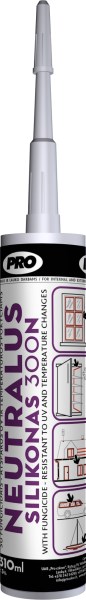 Silikonas neutralus 300N PRO 310 ml  bespalvis