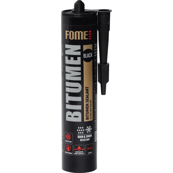 Bituminis hermetikas Fome Flex Bitumen, juodas, 300 ml