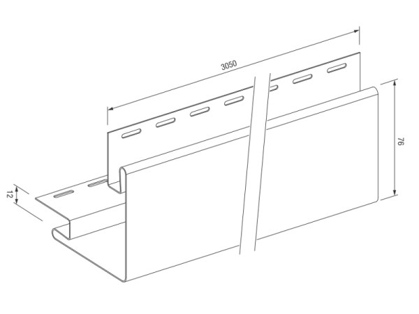 Kampas PVC išorinis VOX SV12 - 3,05 m Smėlinė