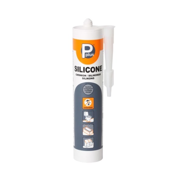 Silikonas, sanitarinis sandariklis Pplus, 280 ml, baltas