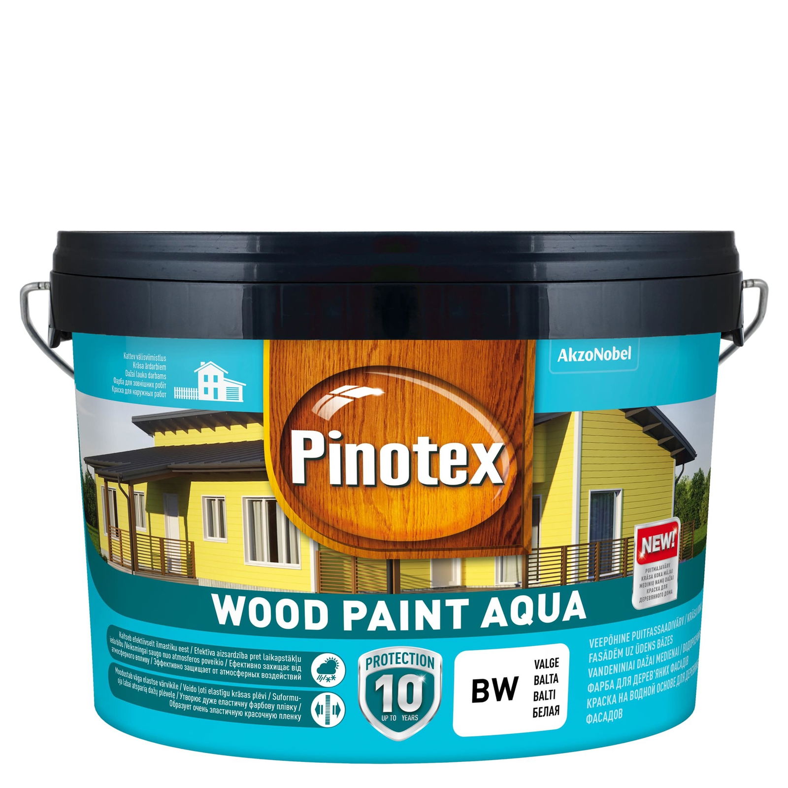 Medinių fasadų dažai PINOTEX WOOD PAINT AQUA, tamsiai rudos sp., 2,5 l