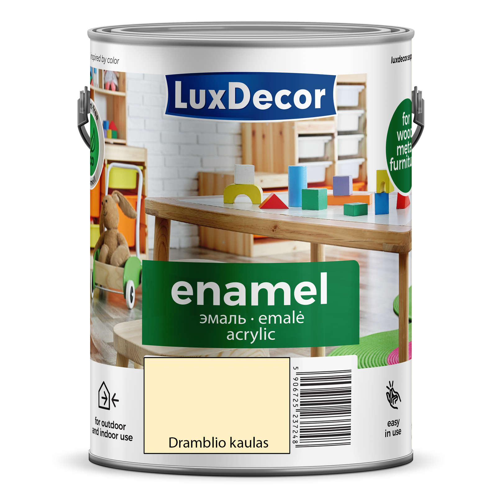 Emaliniai dažai LUXDECOR, matiniai, dramblio kaulo sp., 2,2 l