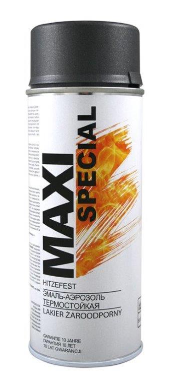 Purškiami dažai atsparūs aukštai temperatūrai MAXI COLOR 800°C, antracito sp., 400 ml