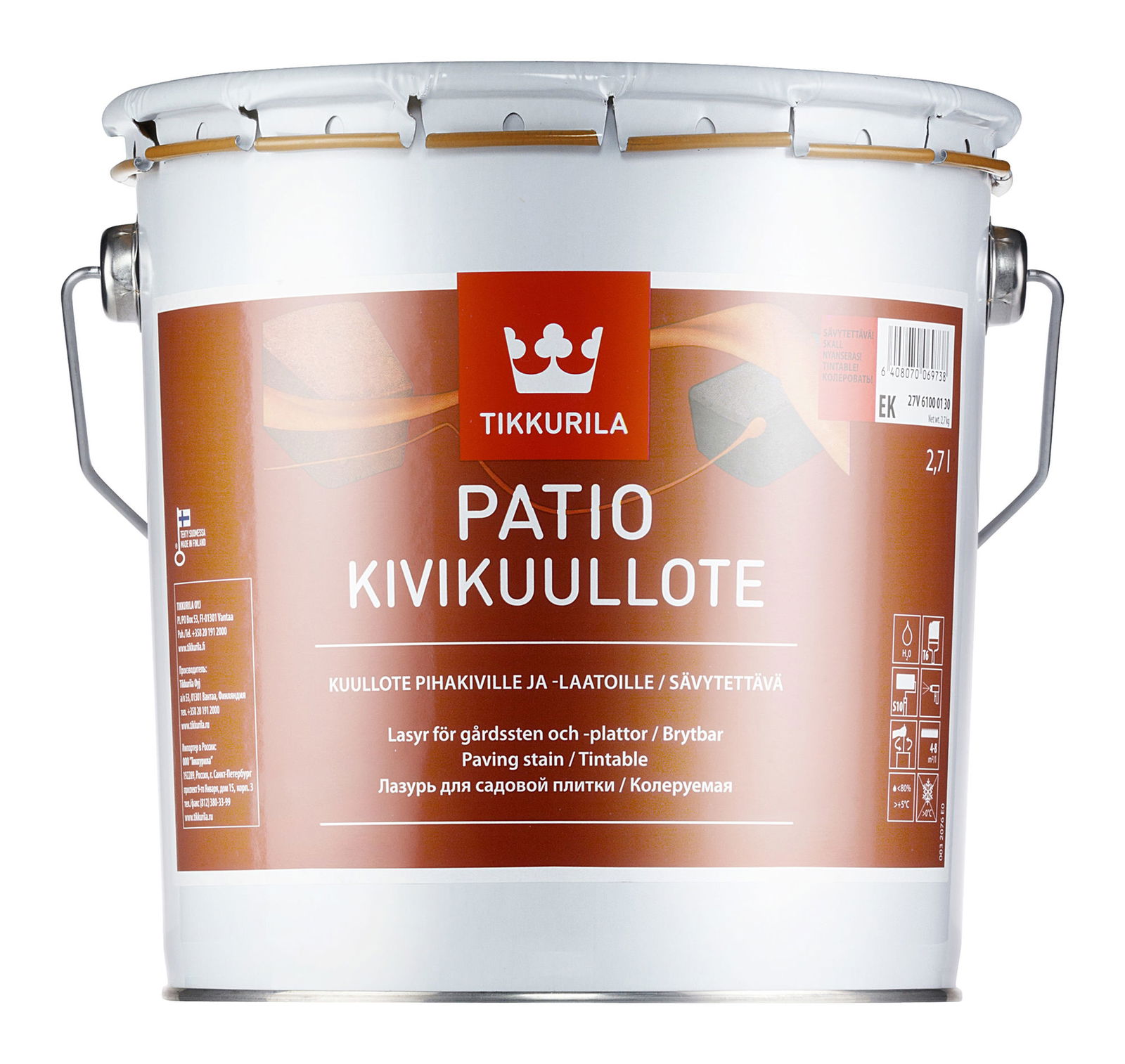 Betono, trinkelių dažai TIKKURILA PATIO KIVIKUULLOTE, 2,7 l